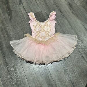 Pink and Gold Kids Ballet Costume